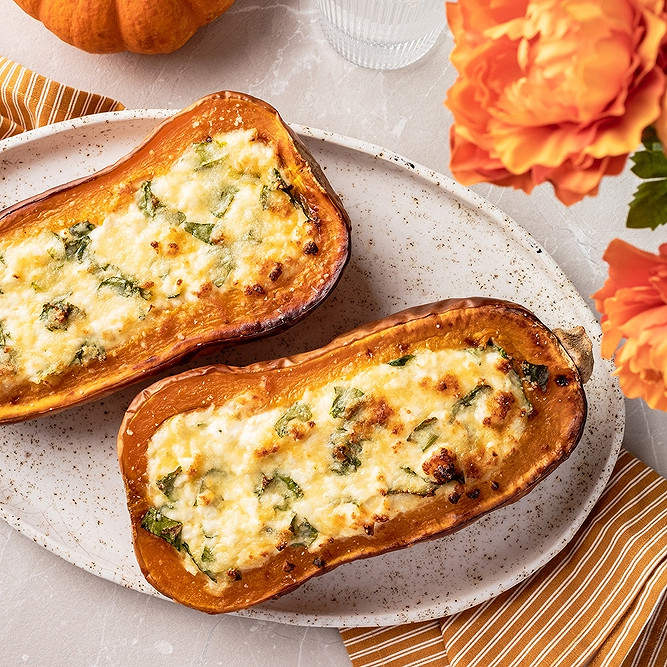Butternut farcie au poisson