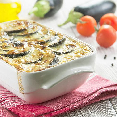 Aubergines au chèvre façon moussaka