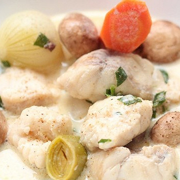 Blanquette de Baudroie (ou queue de Lotte) à l'Estragon