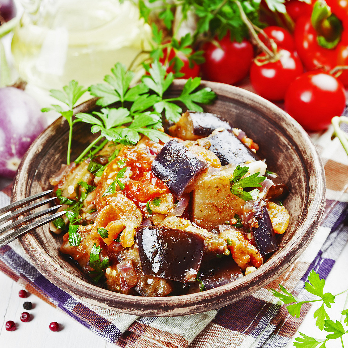 Aubergines aux épices