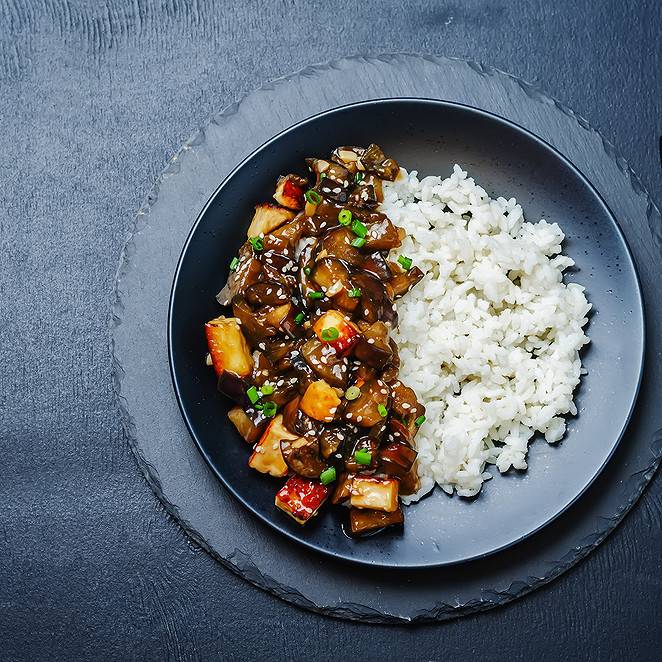 Aubergines à la thaï