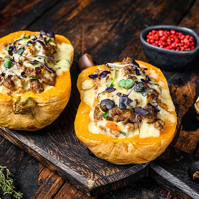 Butternut farcie au camembert