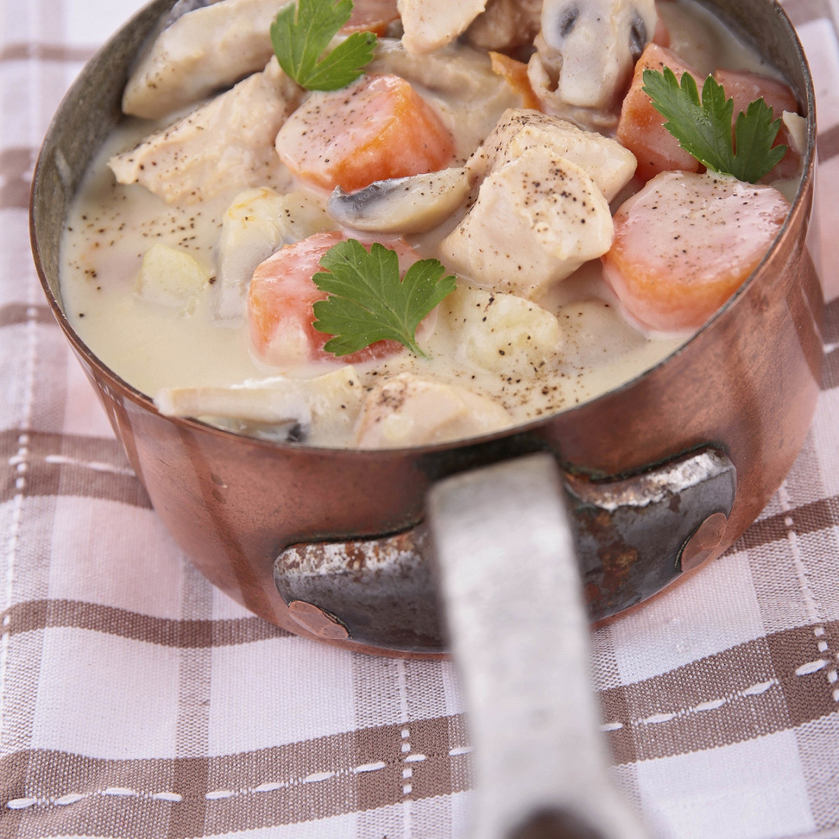 Blanquette de veau aux lardons et champignons